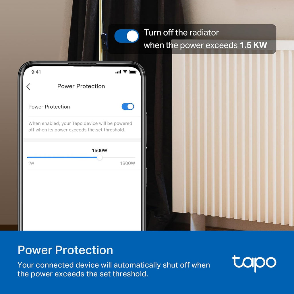 TP-Link 𝗧𝗮𝗽𝗼 Smart Plug Wi-Fi Mini, Energy Monitoring, Compatible with Alexa & Google Home & Samsung SmartThings