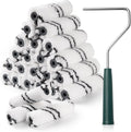 Microfiber Paint Roller Covers, 24 Pack Paint Roller 4 Inch (3/8 Inch Nap), Paint Roller Frame, Small Paint Rollers