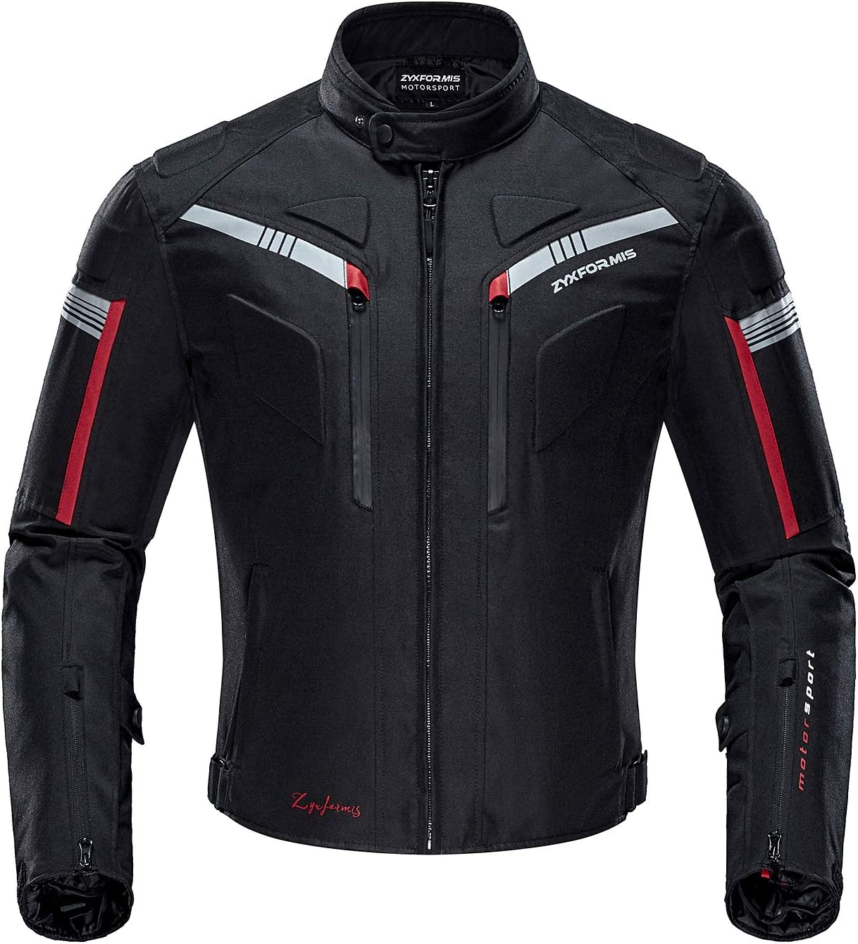 Motorcycle Jacket for Men with Removable CE Armor All Season | CE Protective Gear, 600D Oxford, Water Resistant