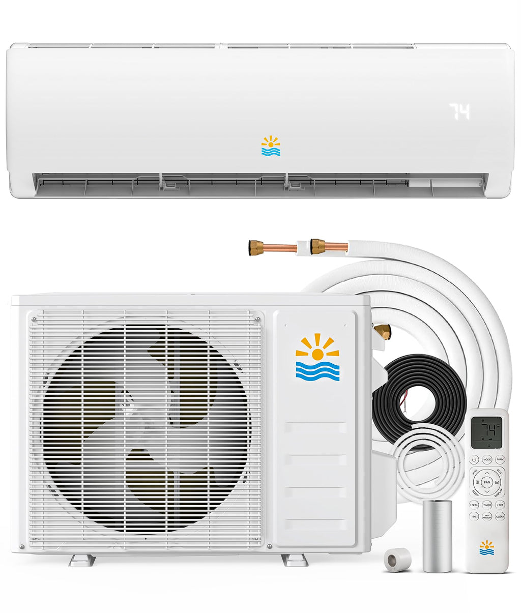 11500 BTU Mini Split AC/Heating System 17 SEER2 Ductless Inverter