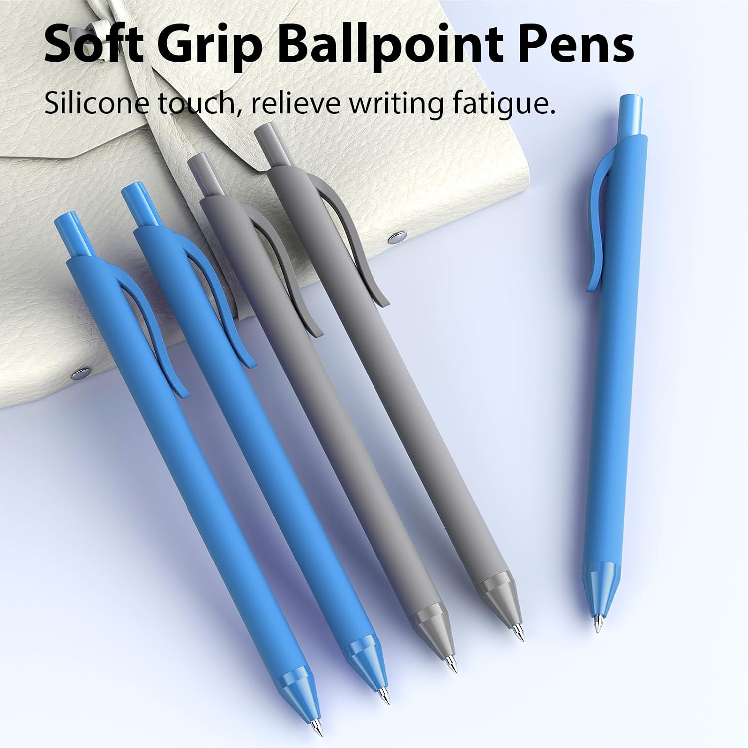Pens Bulk, 52 Pack Ballpoint Black & Blue Ink, 1.0MM Medium Point Bluk Retractable for Smooth Writing, Quick Drying