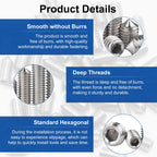 30Pcs M5 x 16mm Cone Point Allen Head Set Screws, 304 Stainless Steel