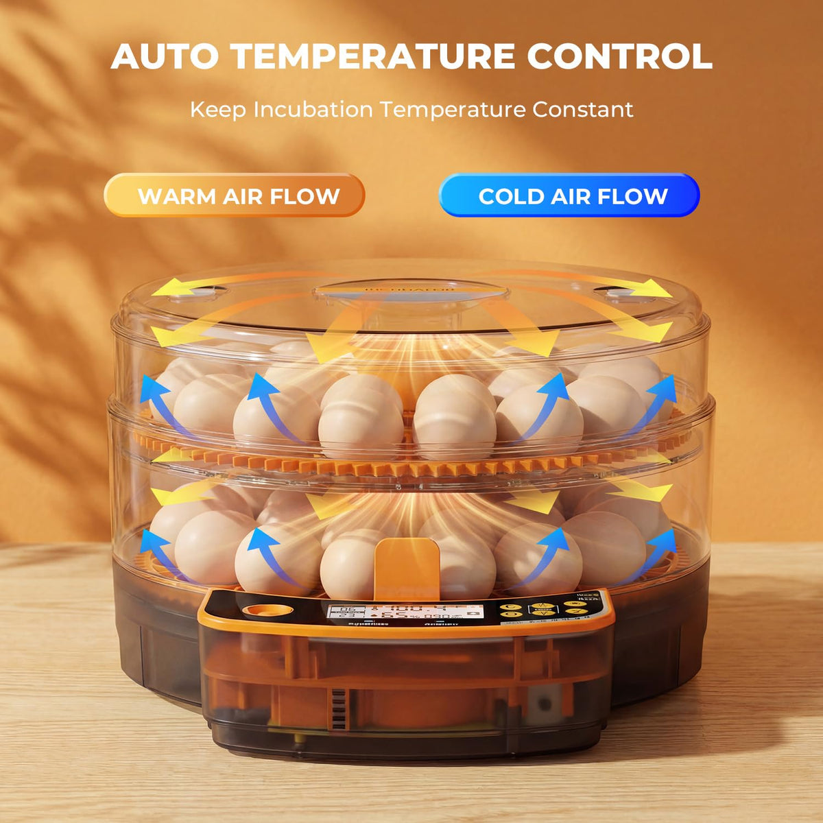 48 Egg Incubator - Smart Incubators for Hatching Chicken Eggs with Temperature & Humidity Control, Egg Candler, Auto