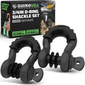 3/4" D Ring Shackles (2-Pack) - 41,850lb Break Strength