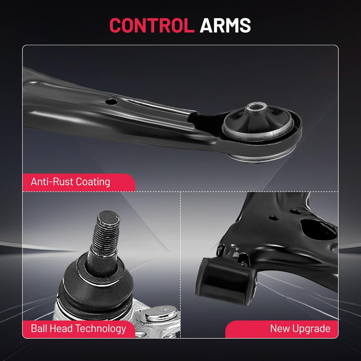BDFHYK 12pc Front Lower Control Arm with Bushings for Toyota Corolla 2003-2008, OE K640361 K640360 K90309 K80230 EV470 ES80432 ES80431, Driver & Passenger Side Suspension Steering Kit with Boots