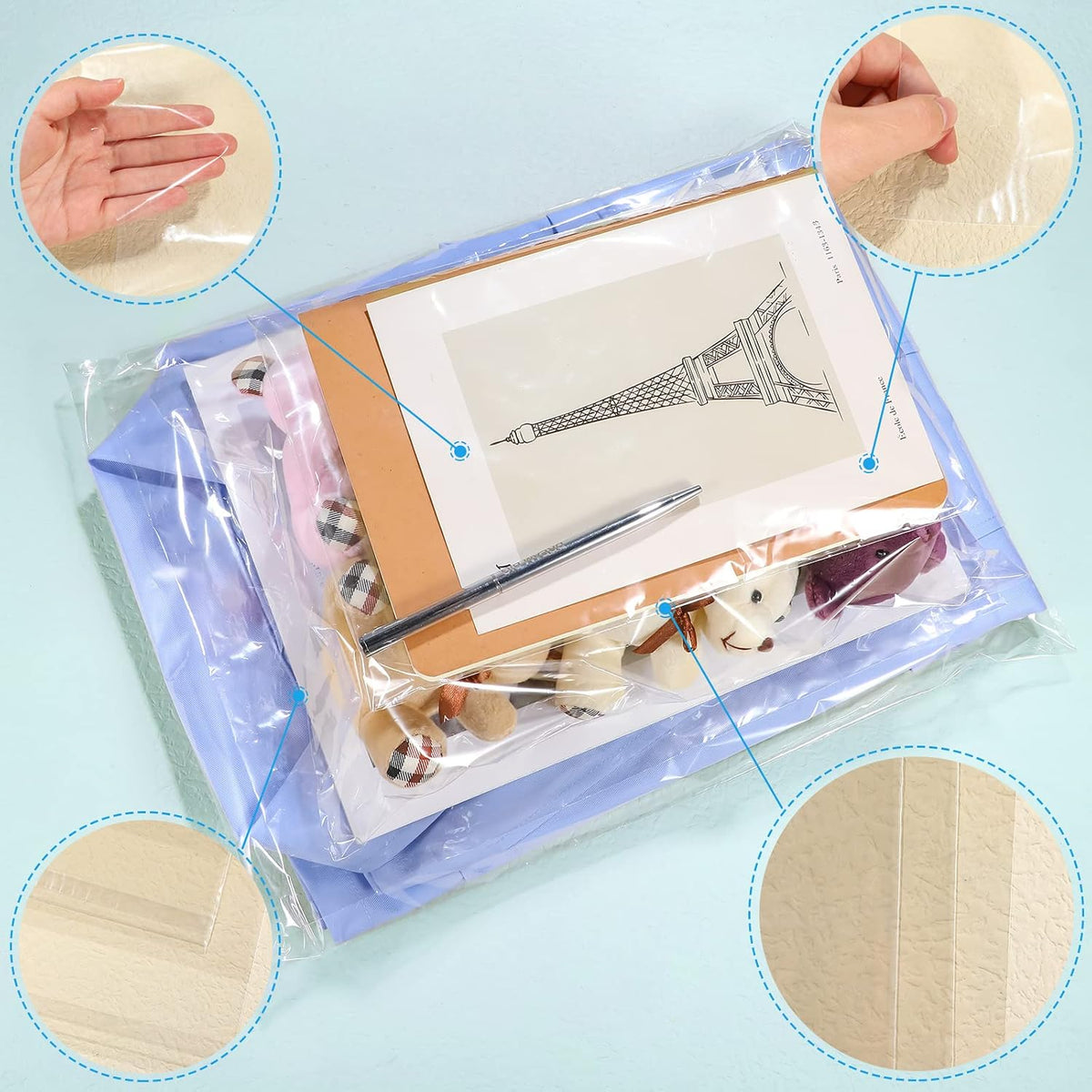 600 Pcs Cello Bags, 6'' X 9", 8'' X 10", 9'' X 12", 11'' X 14"