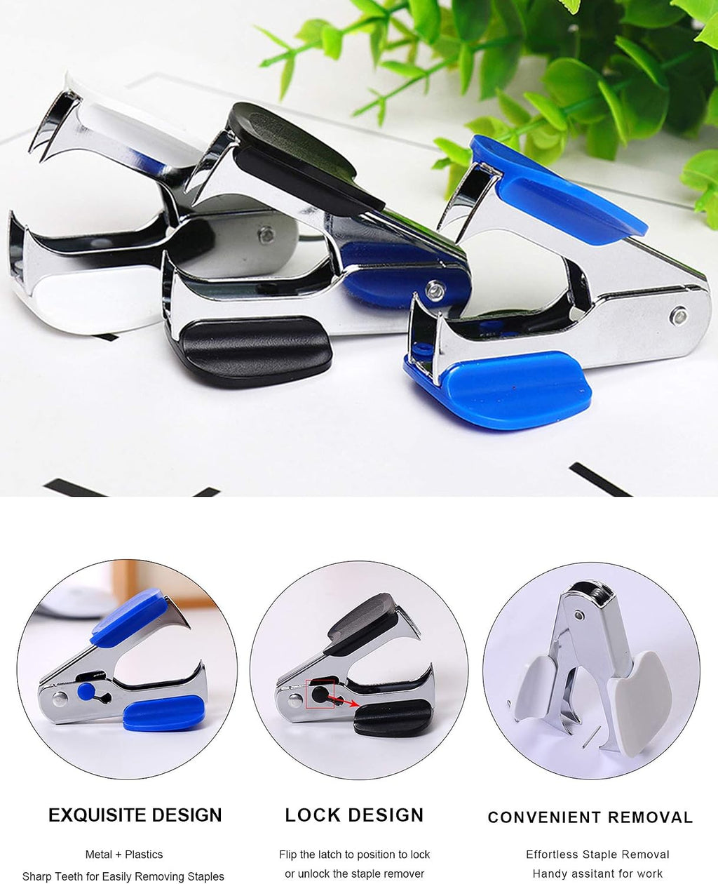 Effortless Desktop Stapler, 40 Sheet Capacity, One Finger Stapling