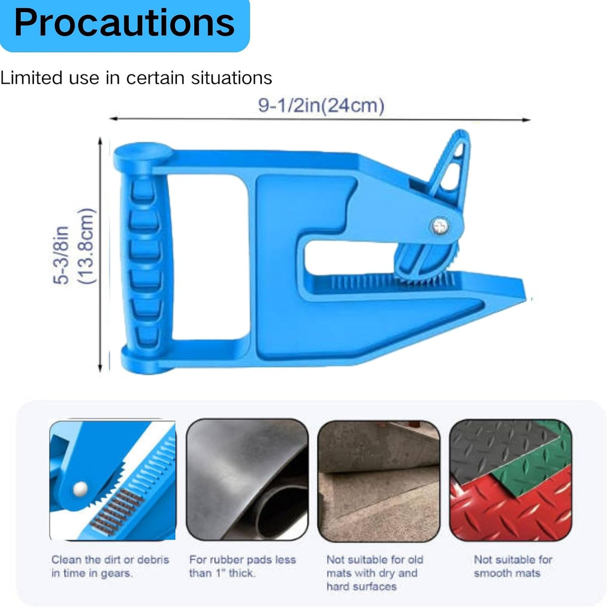 Pair of Heavy Duty Stall Mat Movers – Rubber Mat Grippers Tool for Horse Stalls, Gym & Trailer Mats, Ergonomic Mat