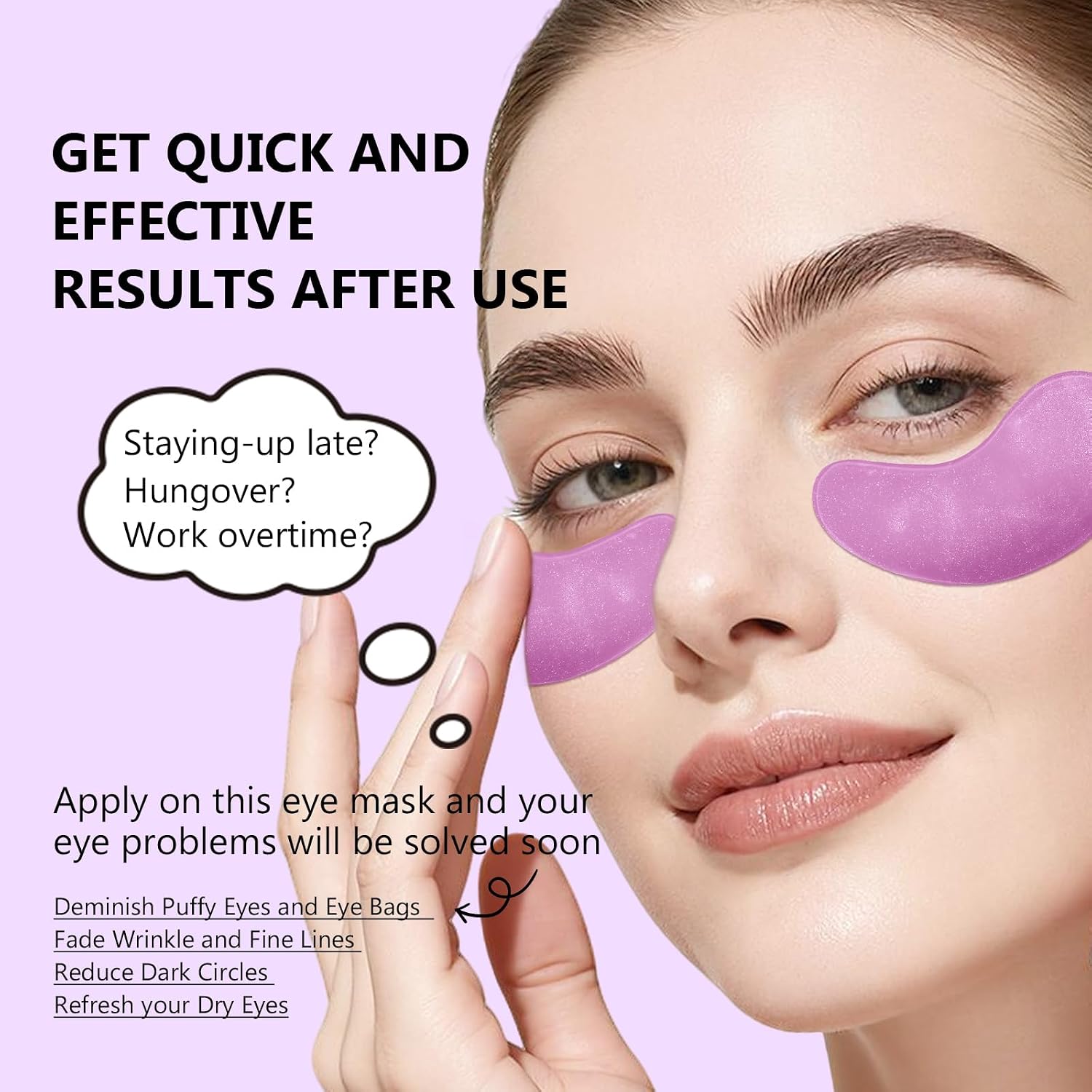 Under Eye Patches, 30 Pairs Retinol Eye Mask, Collagen Eye Patches Pad For Dark Circles & Puffy Eyes Dark Circles and