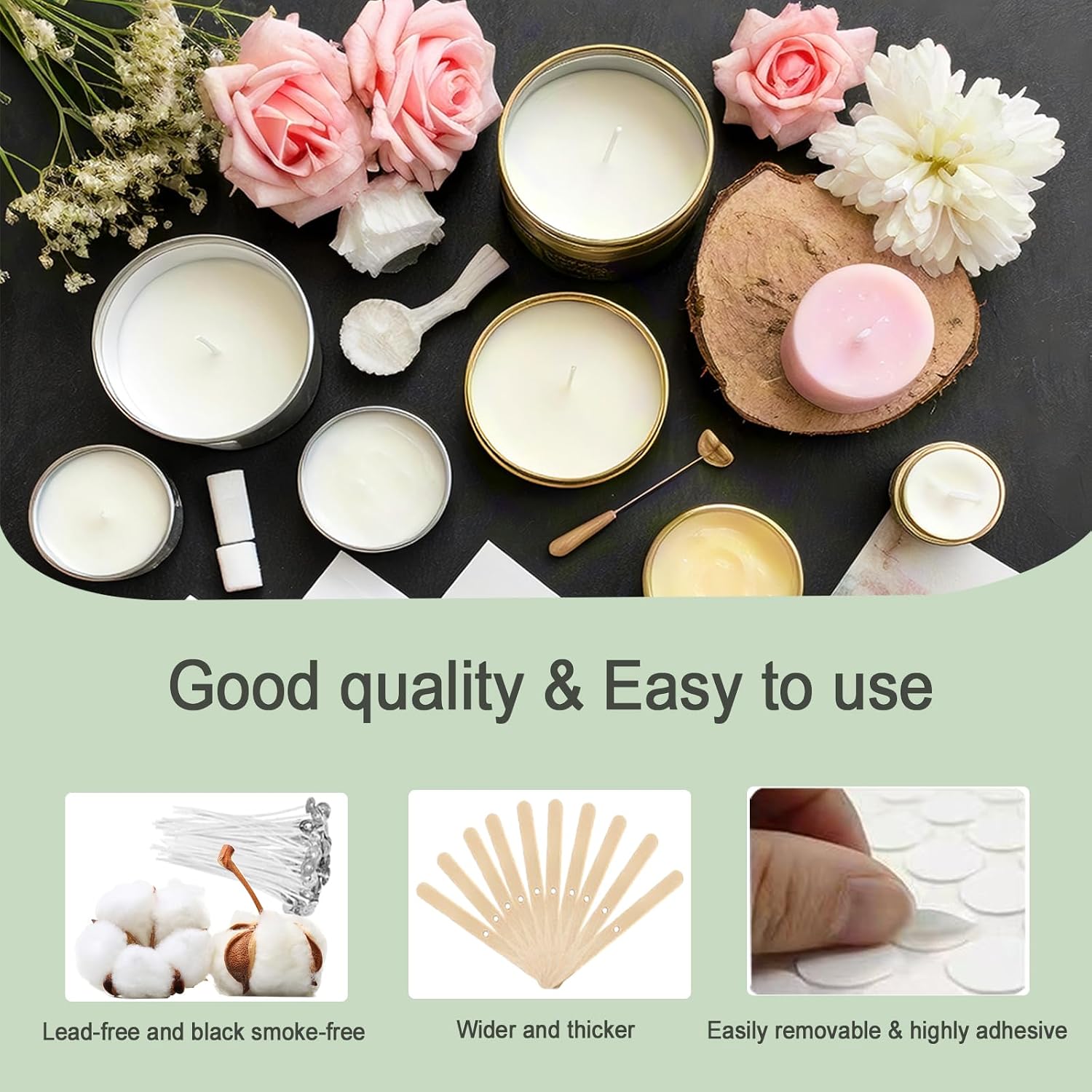Natural Soy Wax for Candle Making, 5lb Organic Soy Wax Flakes | Natural Candle Making Supplies, No Harmless