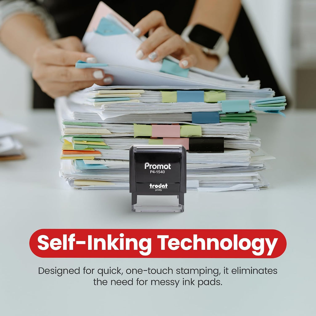 Packing List Enclosed - Self-Inking Rubber Stamp - Red Ink