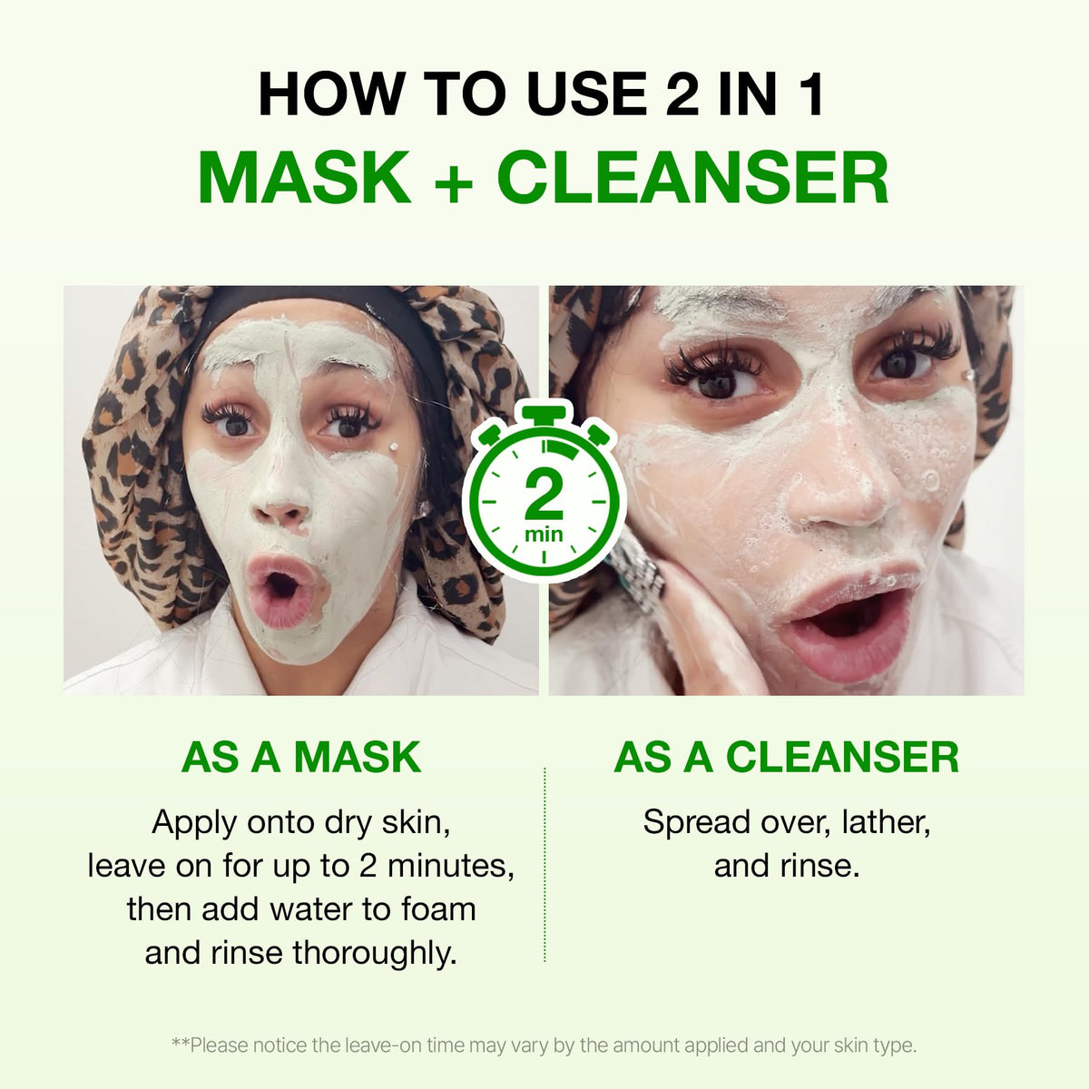 Green Tomato Pore Clay Mask Cleanser for Deep Cleansing, 4.05 fl oz