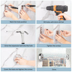 Retractable Clothesline 9.0 Feets Adjustable, 304 Stainless Steel