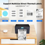 Thermal Shipping Label Printer, 4x6 Bluetooth Shipping Printer for Small Business, Compatible with Windows, Mac, iOS
