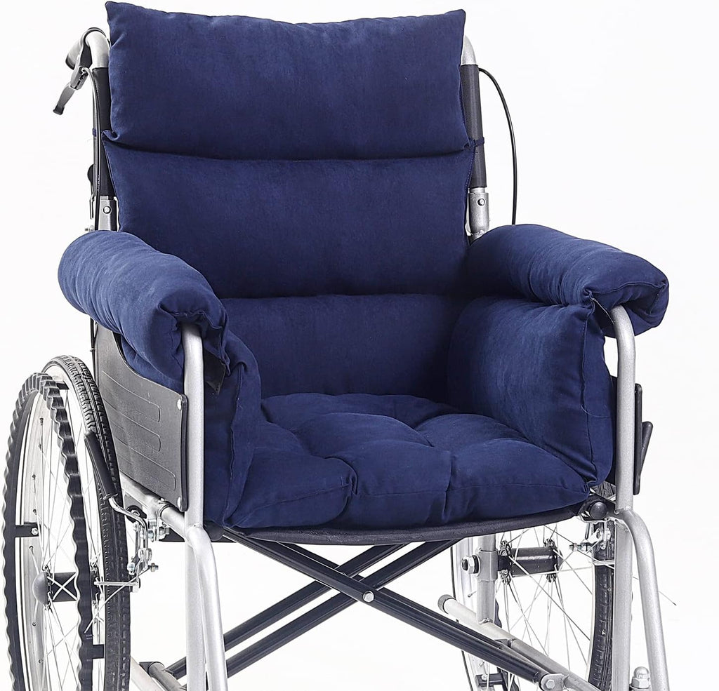 Wheelchair Cushions, Pressure Pain Relief Accessories with Armrest Covers, Supports Coccyx & Back, Non-Slip, Fits