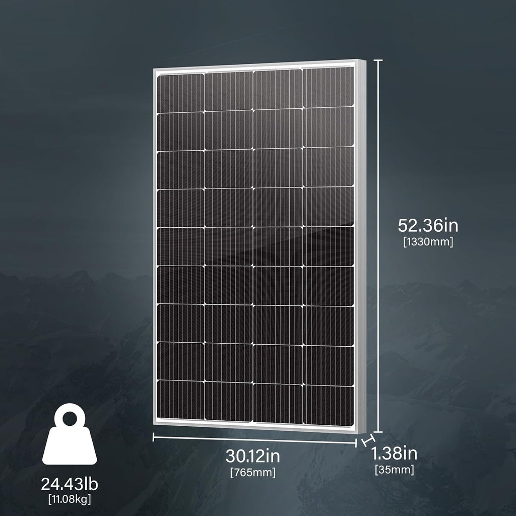 10BB Cell 200W Monocrystalline 200 Watt 12V Solar Panel High Efficiency Mono Module RV Marine Boat Off Grid (200W New)