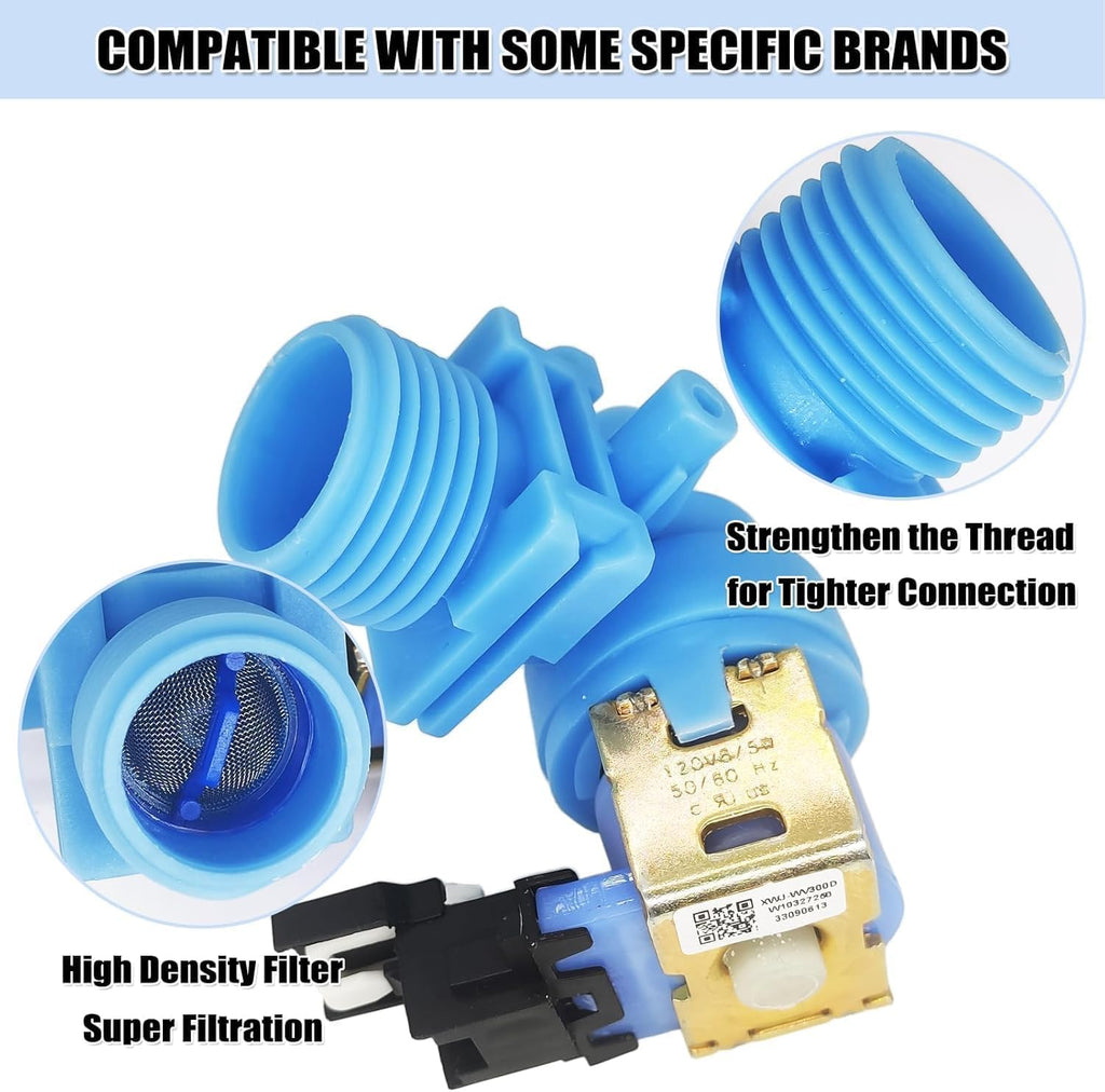 W11175771 Dishwasher Water Inlet Valve Compatible with Whirlpool, Kenmore, KitchenAid, Amana Models 665 & 662 – W10195047 W10316814 W11130743 – 15-Year Warranty