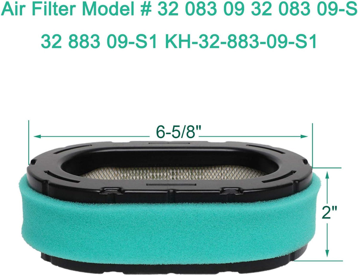 2 Pack 32 083 09-S Air Filter for Kohler 7000 Series KT715 KT725 KT730 KT735 KT740 KT745 Engine Cub Cadet Lawn Mower, Premium 32 083 09 KH-32-883-09-S1 Air Filter