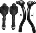 SCITOO 4pcs Front Suspension Kit Inner Tie Rod End Outer Tie Rod End Fit 2003-2007 For Honda For Accord 2.4L 2004-2008 For Acura TSX