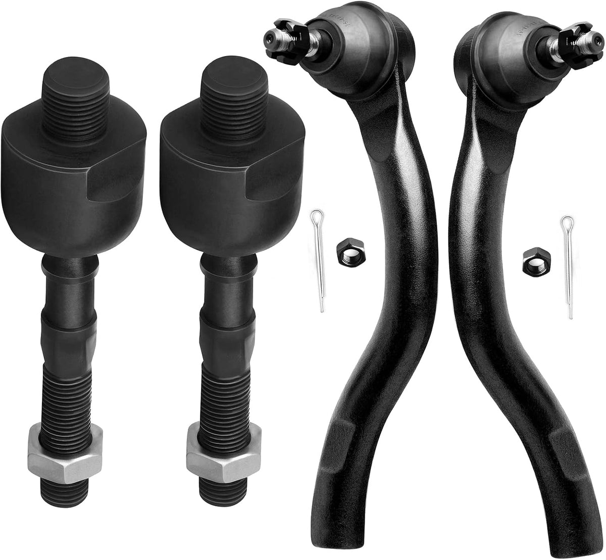 SCITOO 4pcs Front Suspension Kit Inner Tie Rod End Outer Tie Rod End Fit 2003-2007 For Honda For Accord 2.4L 2004-2008 For Acura TSX