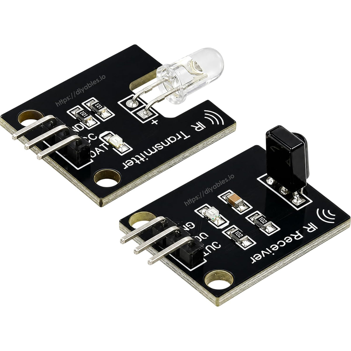 38KHz IR Receiver Transmitter Sensor Module Infrared Remote Control, 5 Sets