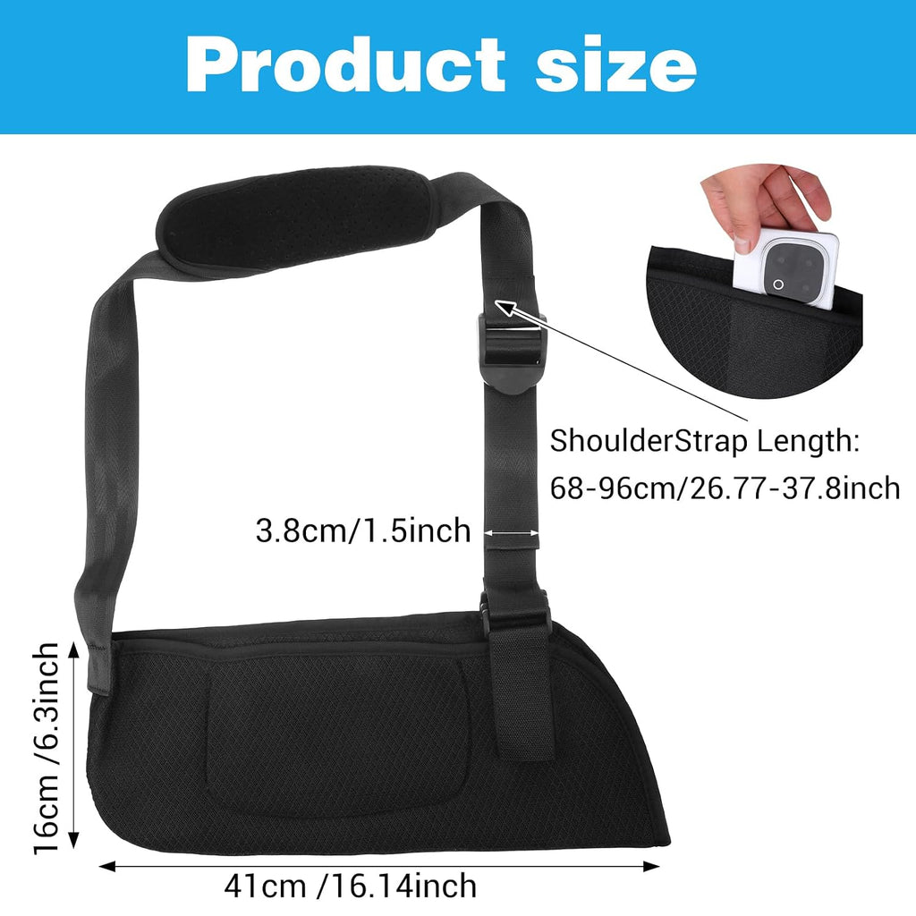 Arm Sling, Shoulder Immobilizer Breathable Sling for Shoulder Injury, Shoulder Sling Immobilizer with Foam Neck Left