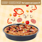 6 Pack Deep Dish Pizza Pan Personal 10 Inch Pizza Pan Set Round Pizza Pan for Oven Non Stick Pizza Plates Carbon