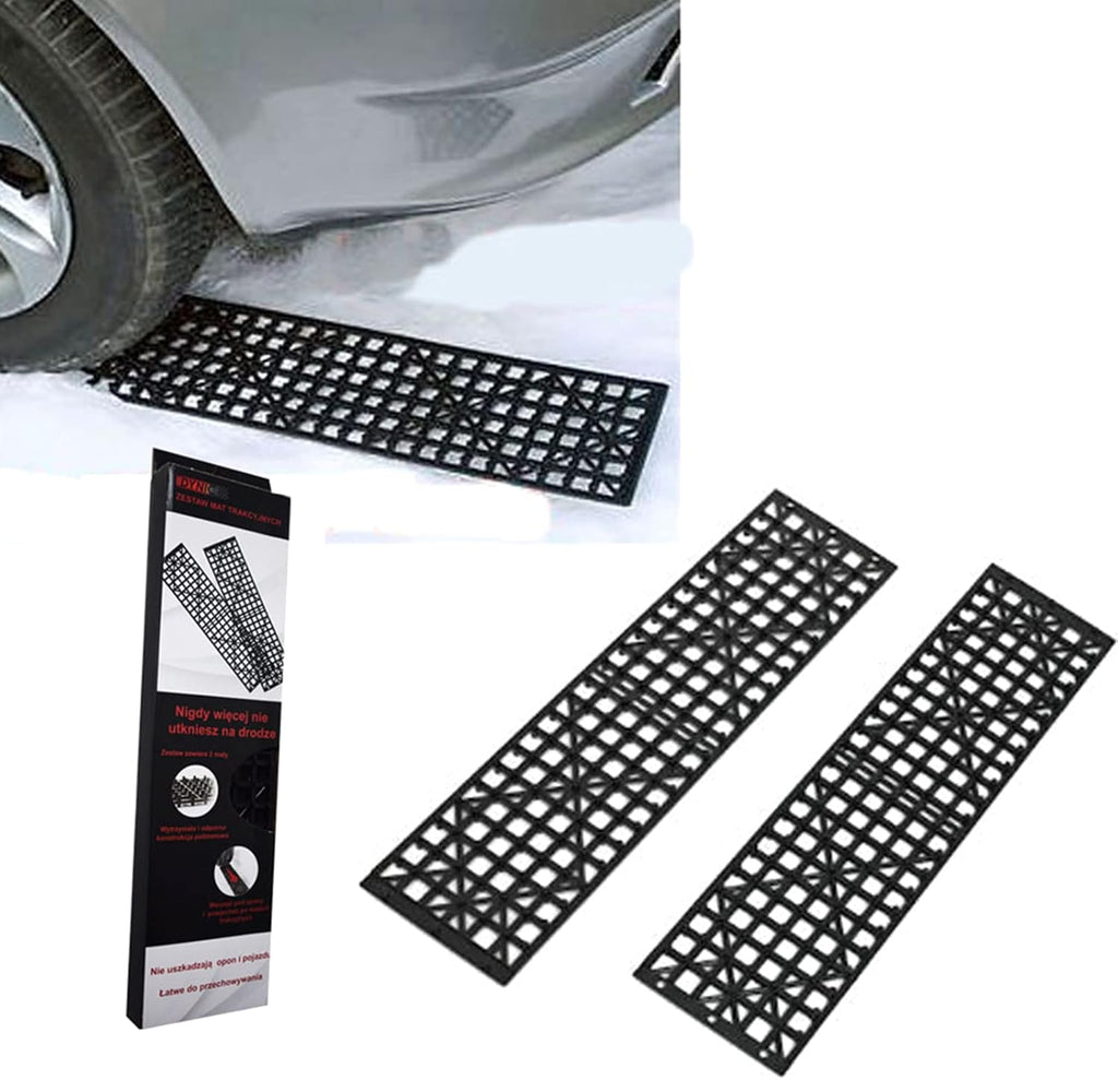 1 Pair All-Weather Auto Tire Traction Mat Tire Grip Aid Car Truck Off-road Escape Unstuck Vehicle From Snow Ice Mud