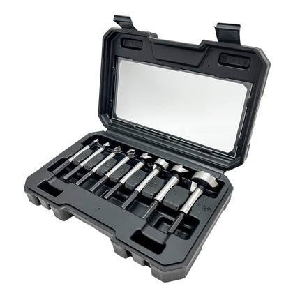 Forstner Bit Set 8Pcs Hex Shank, Wood Drill Bits Set with Multi Sided Shank