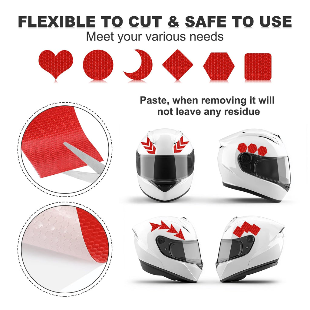 Reflective Tape Self-Adhesive 12IN x 16FT Red