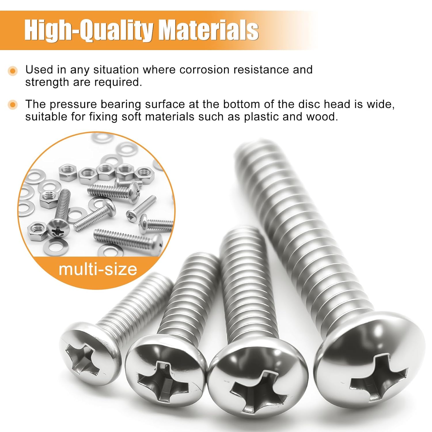 408PCS Machine Screws Nuts and Bolts Assortment Kit (# 6-32/# 8-32/#10-24 & M3/M4/M5) SAE & Metric 304 Stainless