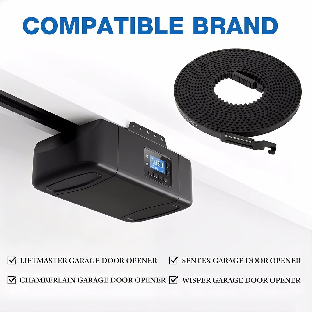 41A5250 Garage Door Opener Drive Belt Replacement Kit – 237-Inch Quiet Drive Belt for 7ft High Door – Compatible with