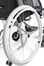 Red Lightweight Folding Wheelchair - 13.5 lbs, 18" Seat Width - with Swingaway Legrests, Anti-tippers, and Quick