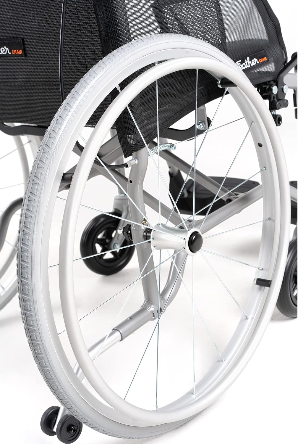 Red Lightweight Folding Wheelchair - 13.5 lbs, 18" Seat Width - with Swingaway Legrests, Anti-tippers, and Quick