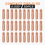 30Pcs Contact Tips for Mig Welding 11-30 0.030" Compatible with Lincoln