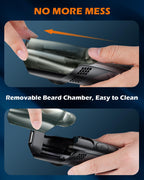Vacuum Beard Trimmer for Men, Adjustable Precision Trimming Length 1-20mm