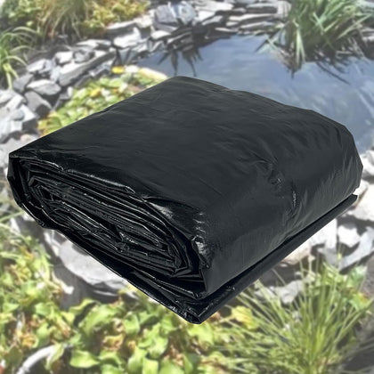 25X30FT Reinforced PE Pond Liner for Fish, Duck Outdoor Ponds(0.63oz/sq ft)
