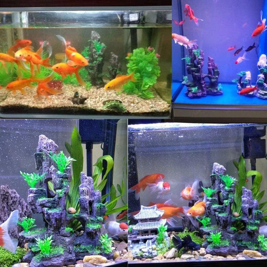 Aquarium Cave Resin Mountain Fish Tank Decoration for Betta Shrimp