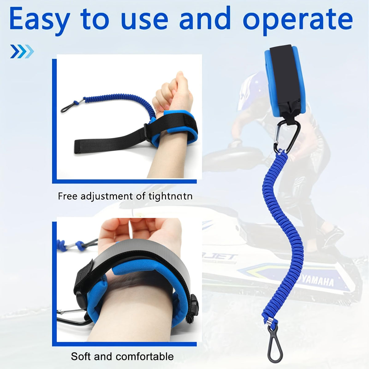 TRKETA 8M0092850 Boat Kill Switch Lanyard for Mercury Marine, Wristband