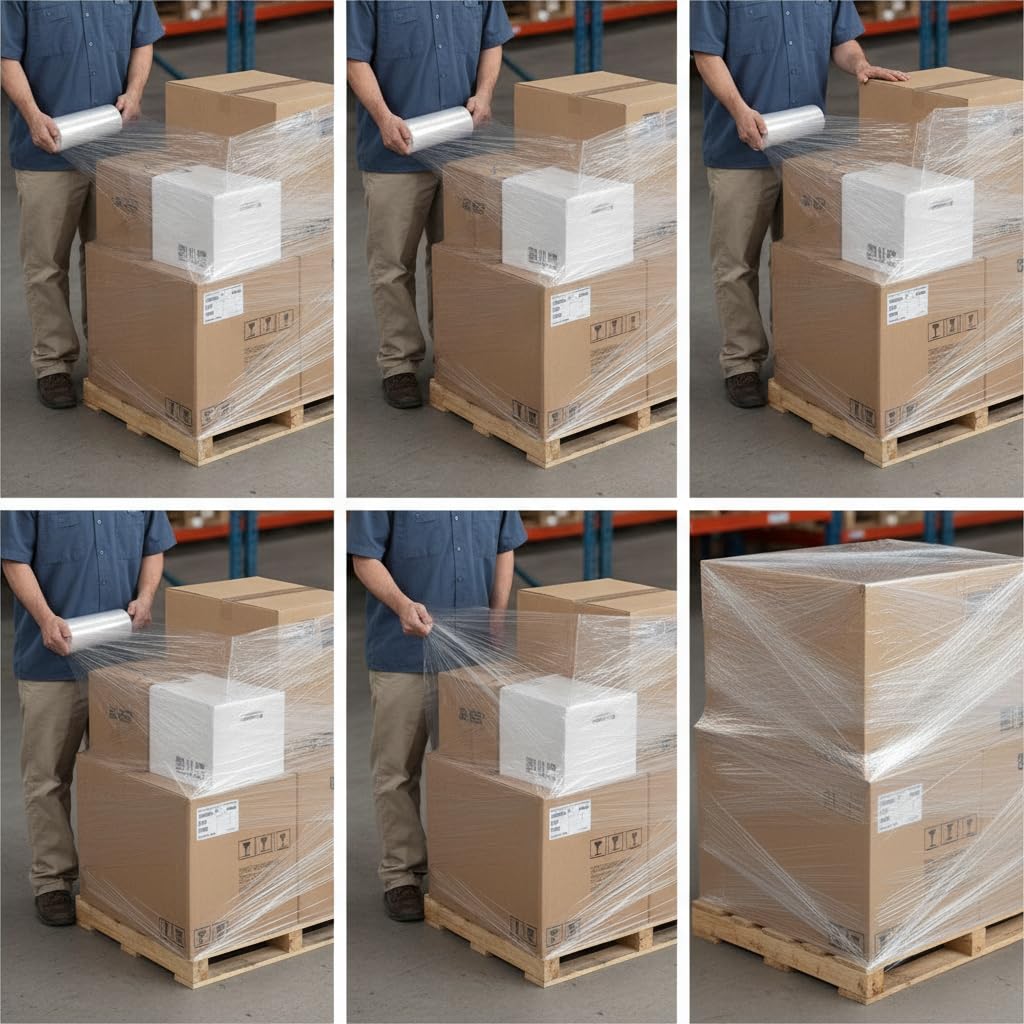 Stretch Film, Clear PE, Manual Wrapping, Clear 50cm, 2kg, 6 Rolls