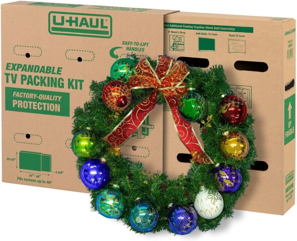 Heavy-Duty Expandable TV Moving Box - Medium (Under 40")
