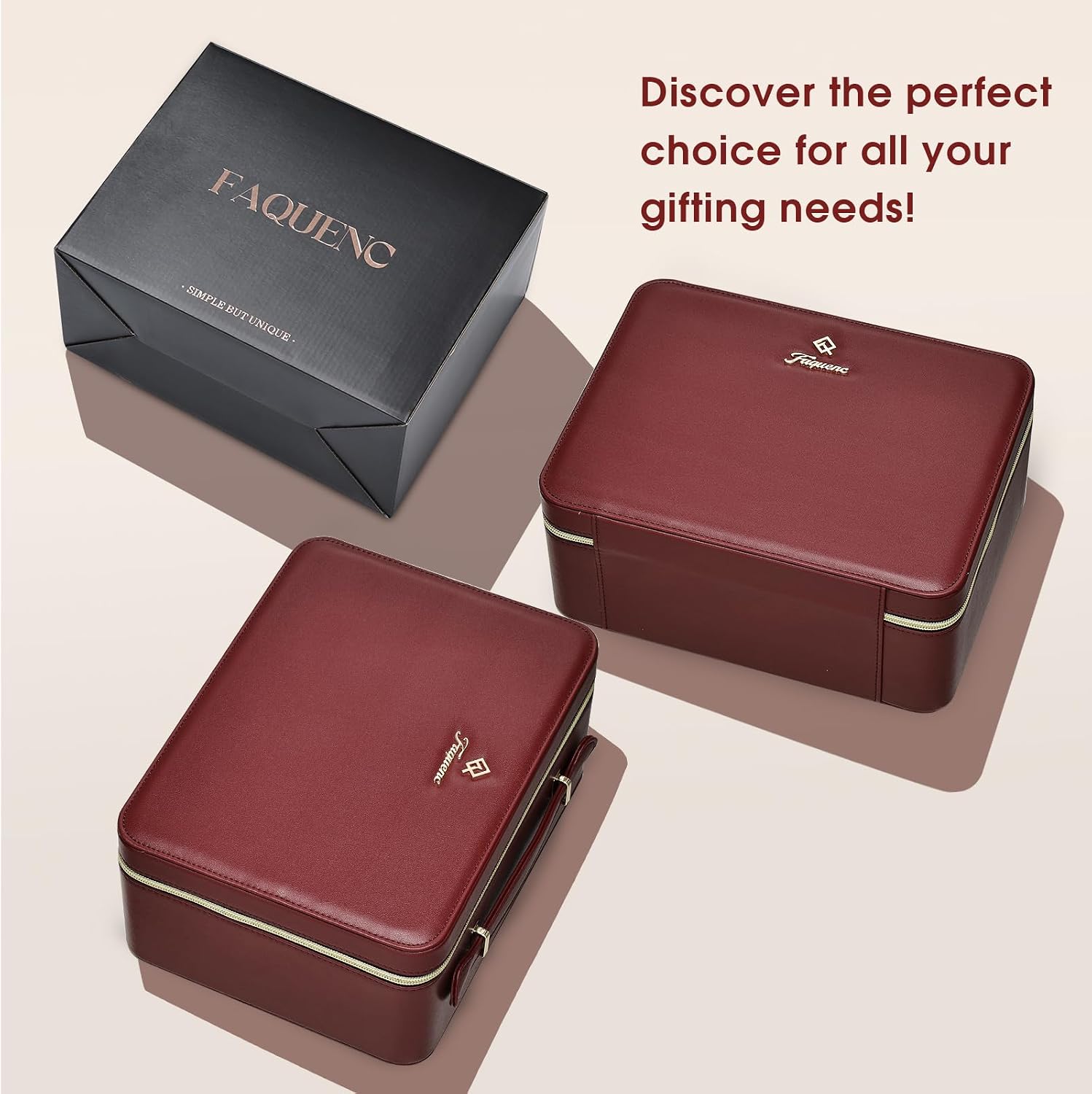 Leather Makeup Case with LED Lighted Mirror 11.4 Inch Travel Makeup Bag Adjustable Brightness in 3 Colors Cosmetic
