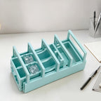 18 Strips Compact Tape Dispenser Blade-Free Desktop Tape Dispenser