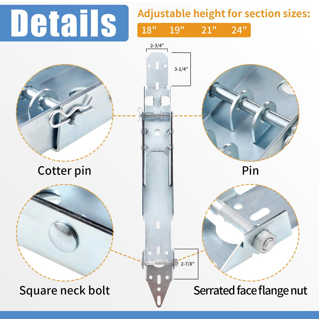 Garage Door Bracket Adjustable Garage Openers Bracket, Silver