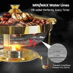 Gold Chafing Dishes for Buffet 4 Pack, 6QT Buffet Servers and Warmers Sets