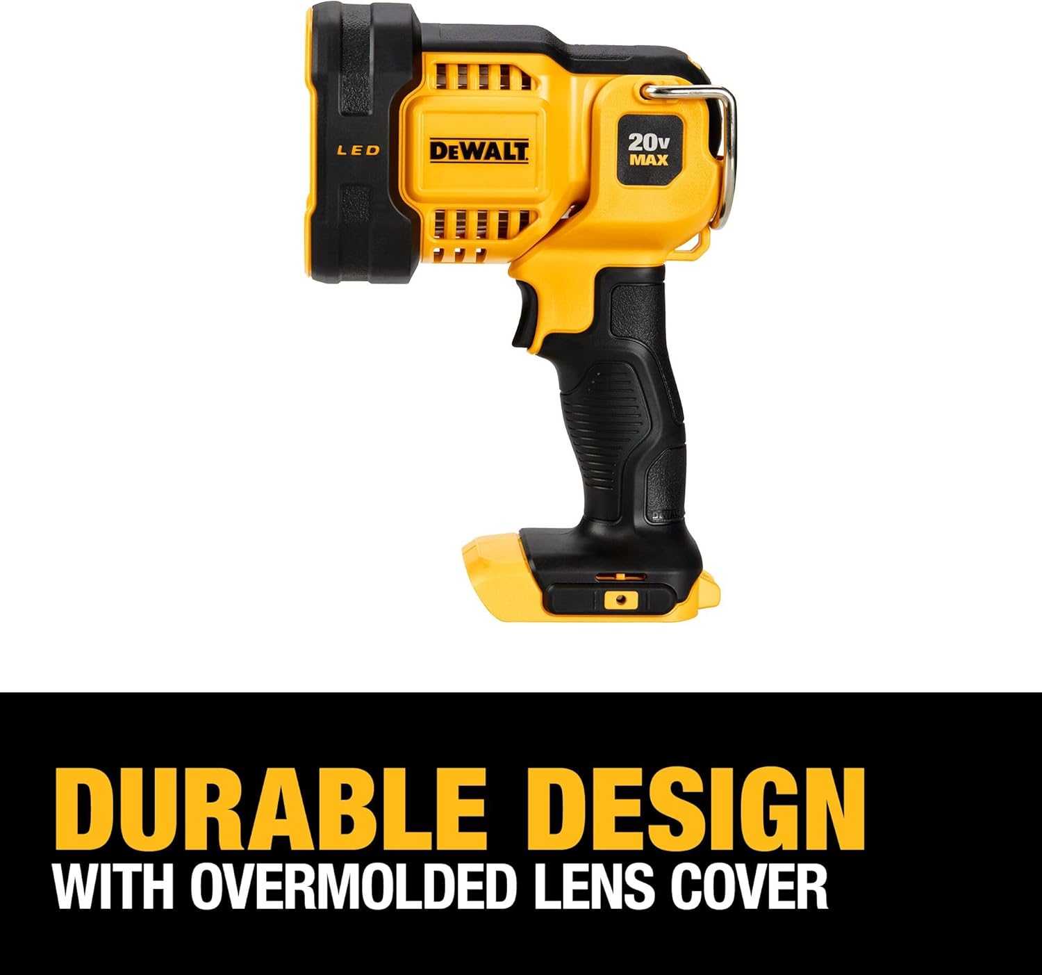 DEWALT 20V MAX LED Work Light, Handheld Spotlight with 508 Yard Distance, Pivoting Head, 1500 Lumens, Cordless