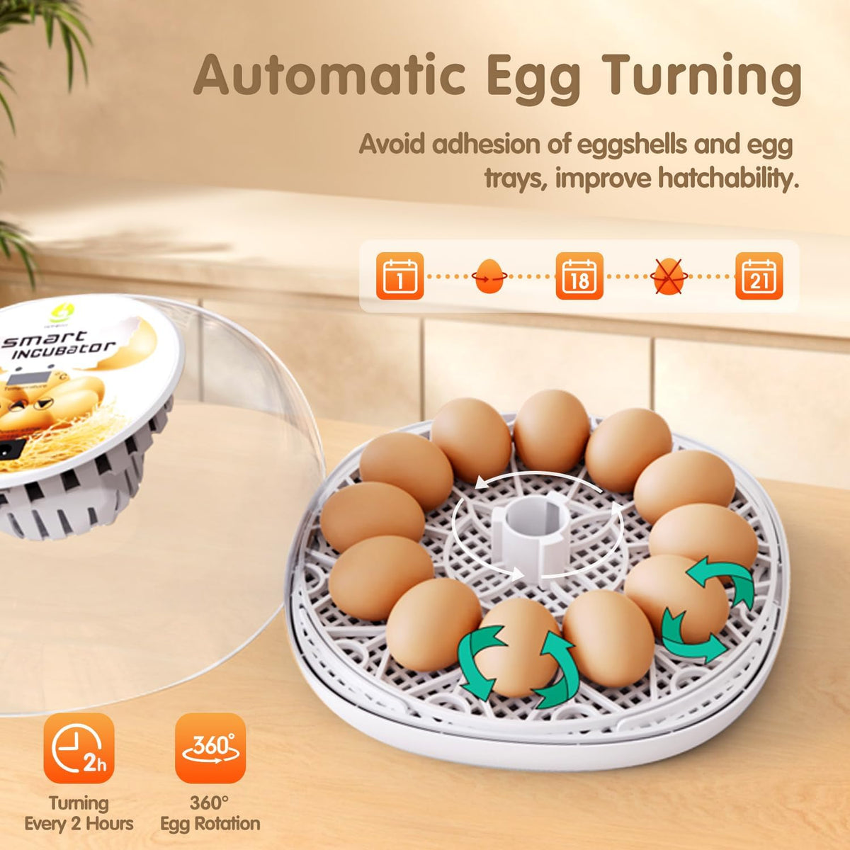 Egg Incubators for Hatching Eggs Chicken Eggs Incubator for Hatching Eggs Incubator with Automatic Egg Turner and