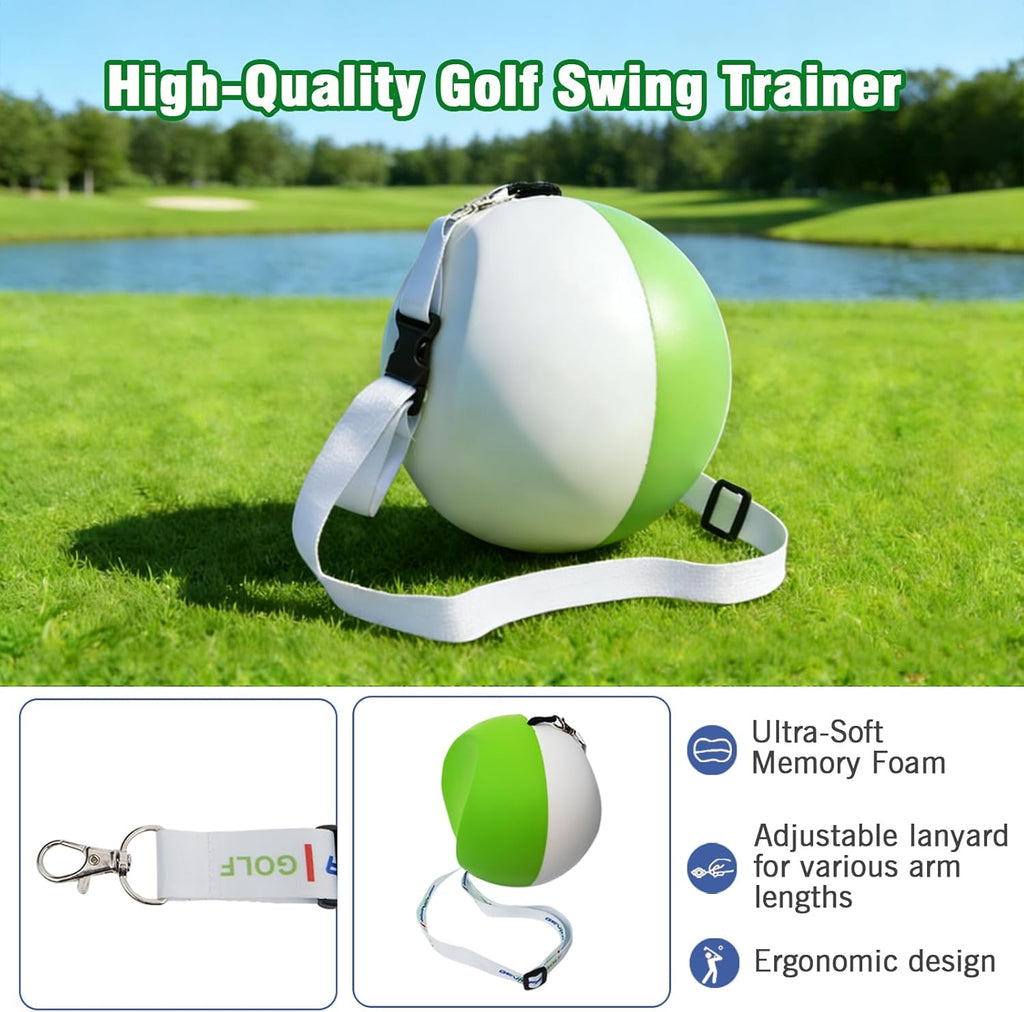 Compression Golf Swing Trainer Ball with Pure Strike Training Aid | Golf Swing Trainer Ball Featuring Soft Memory
