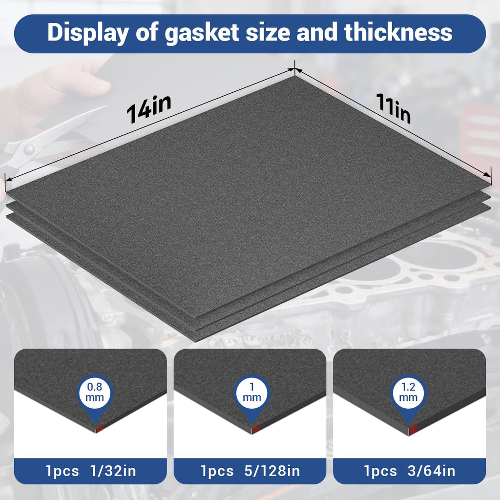 Non-Asbestos Gasket Material 3Pcs 14 x11 inch high Temperature Gasket