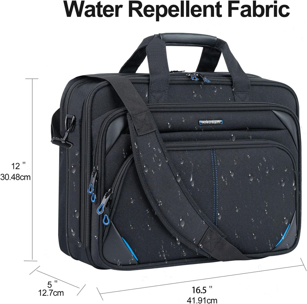 Laptop Bag 15.6 Inch Briefcase Messenger Bag Water Repellent Computer Case Shoulder Bag Durable Tablet Sleeve for